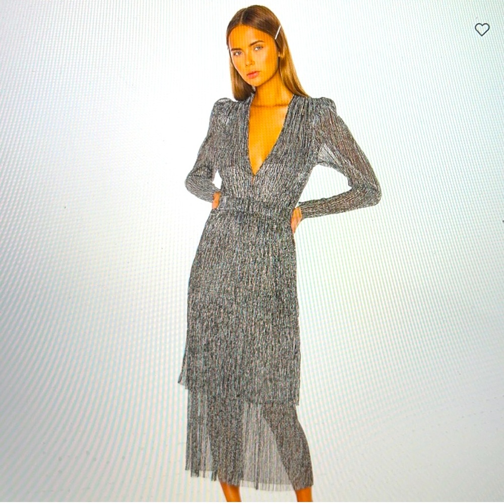 Sabina Musayev Metallic Dress